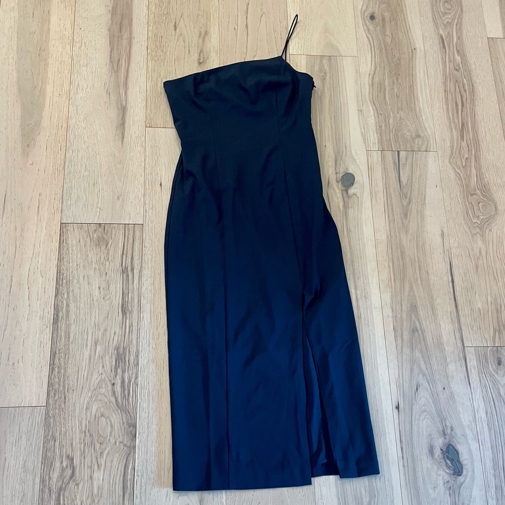Anthropologie BHLDN Navy NWT One Shoulder Dress